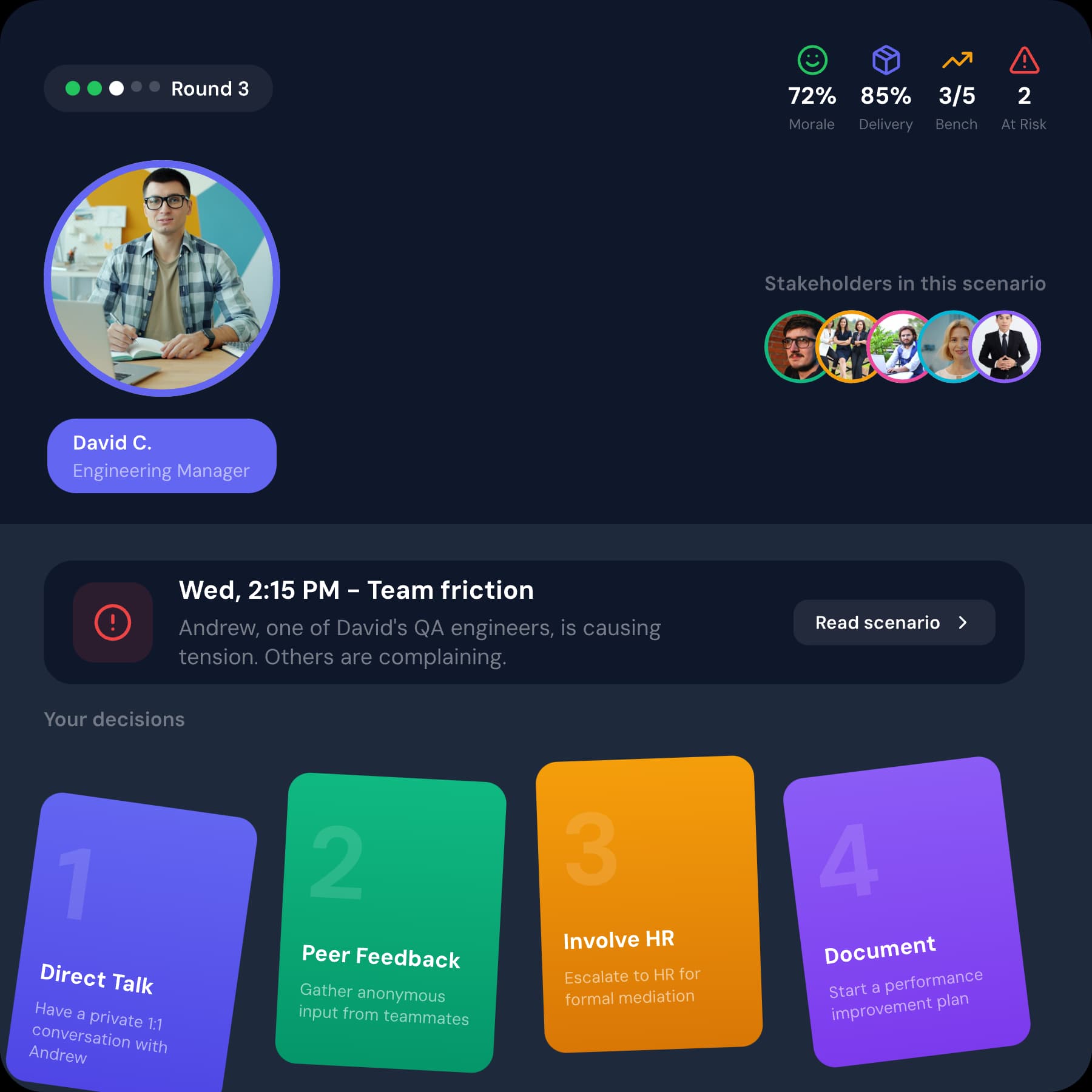 NODE leadership simulation platform