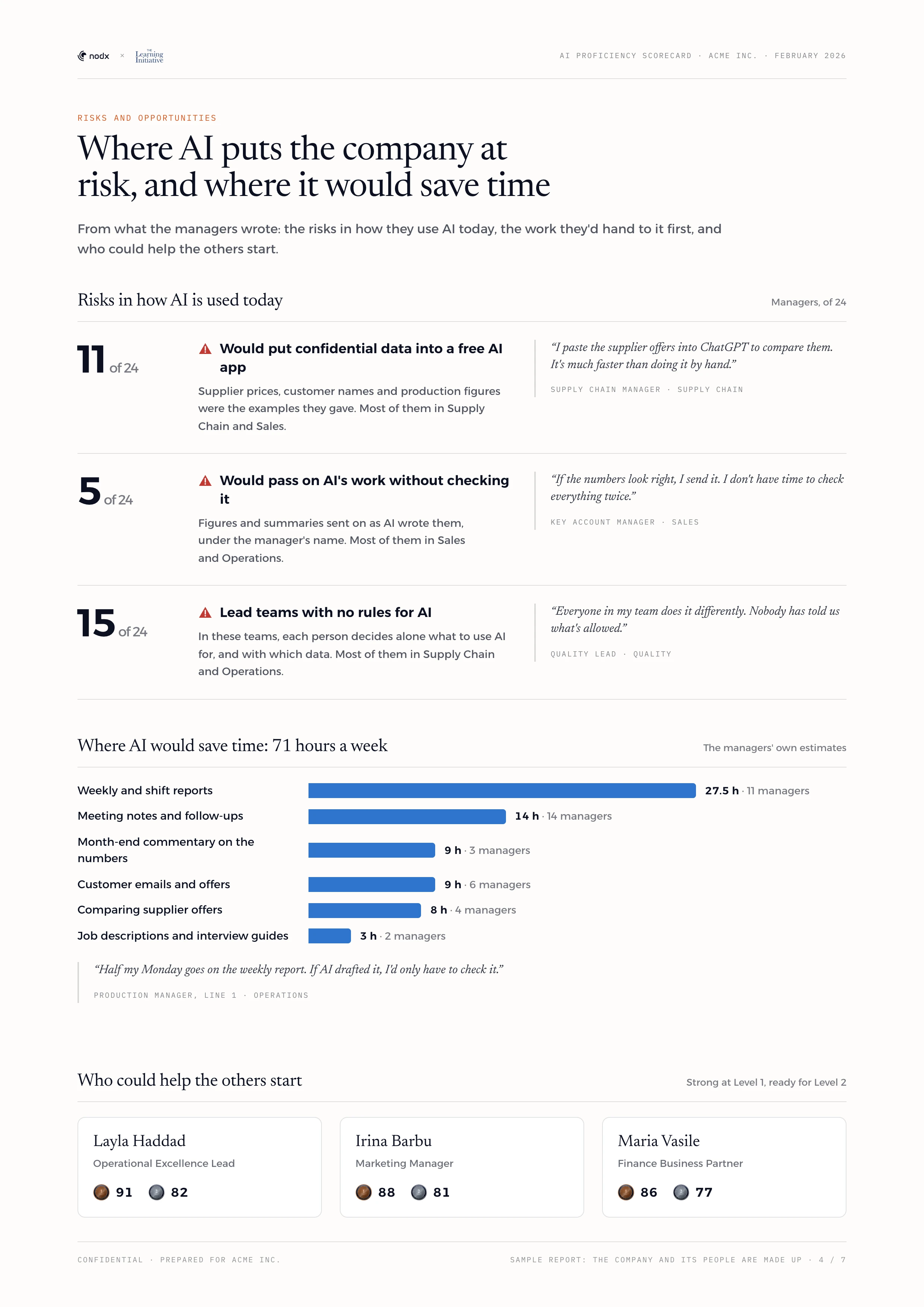 Risks and opportunities: The risks in how AI is used today, and where it would save time